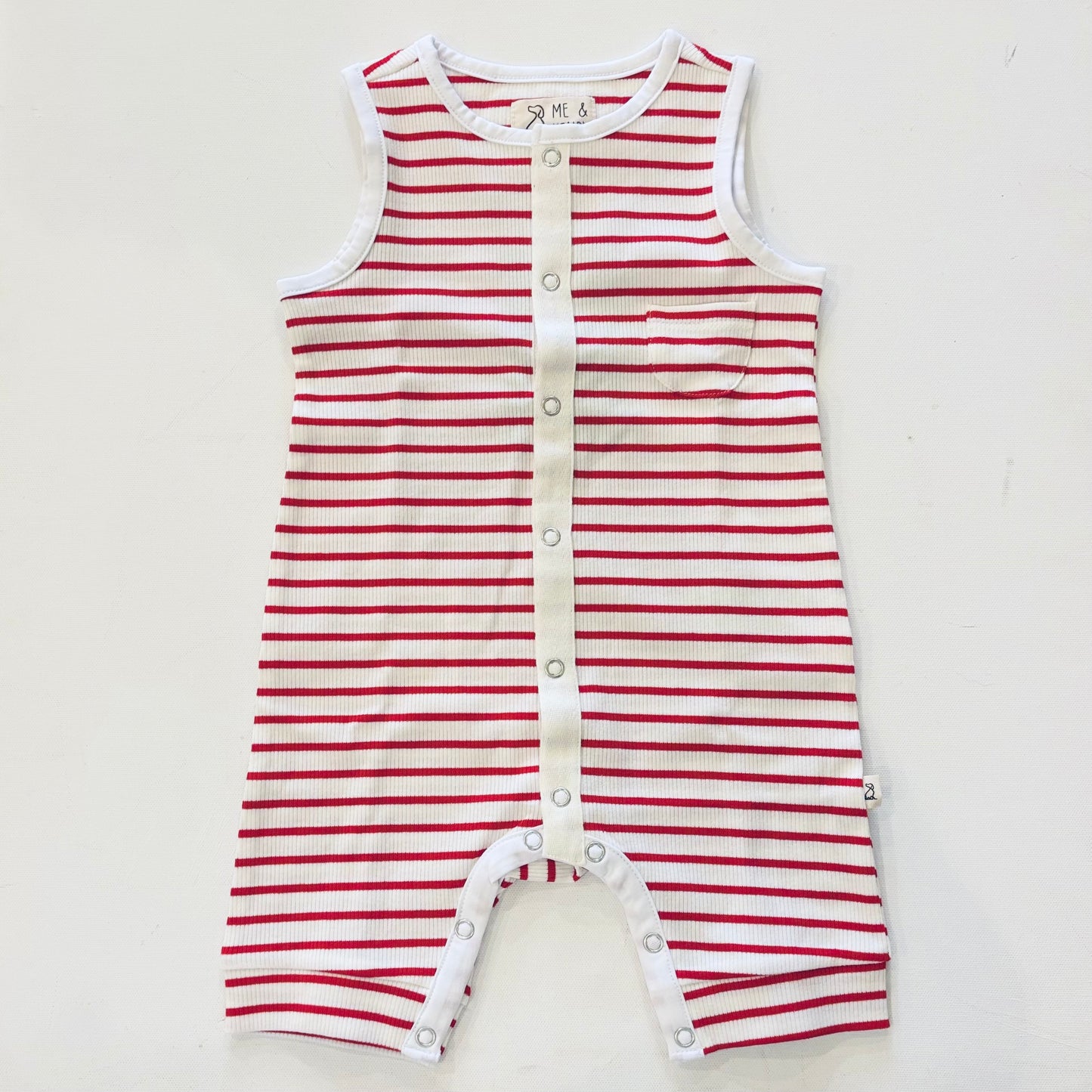 Red Stripe Playsuit