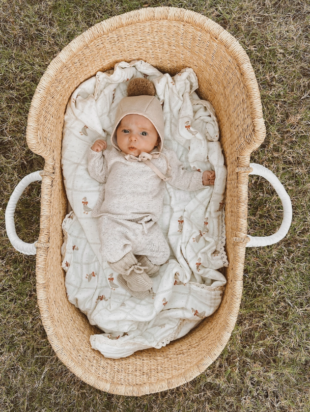 6 Layer Gauze Blanket | Red Bow Goose