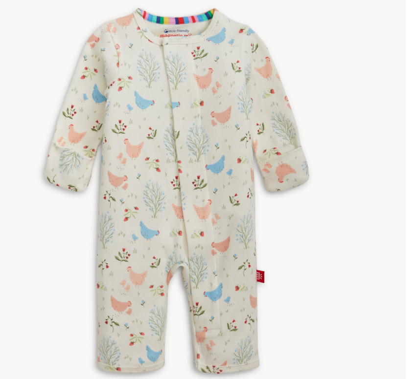 Chicken Tender Organic Cotton Coverall | Magnetic