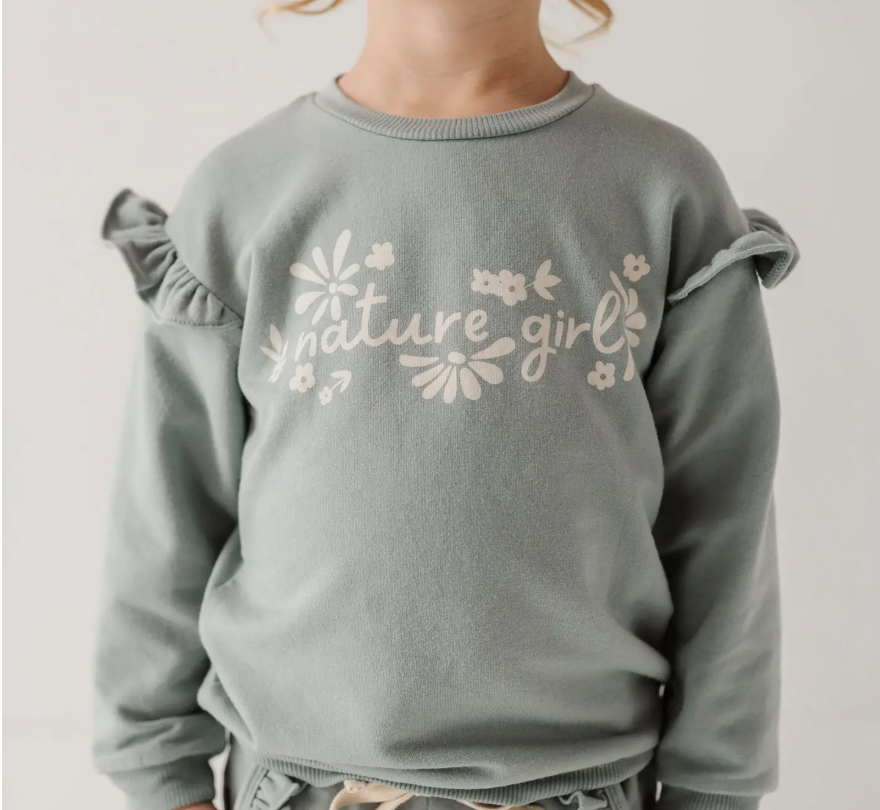 "Nature Girl" Ruffle Sweatshirt