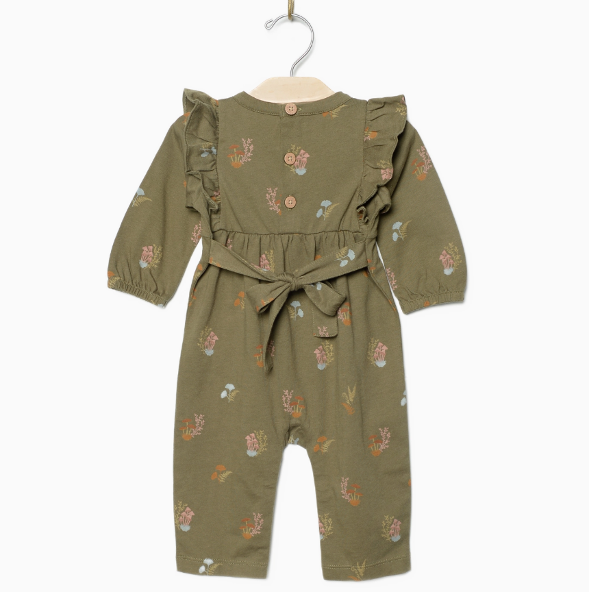 Long Flutter Romper | Mushroom