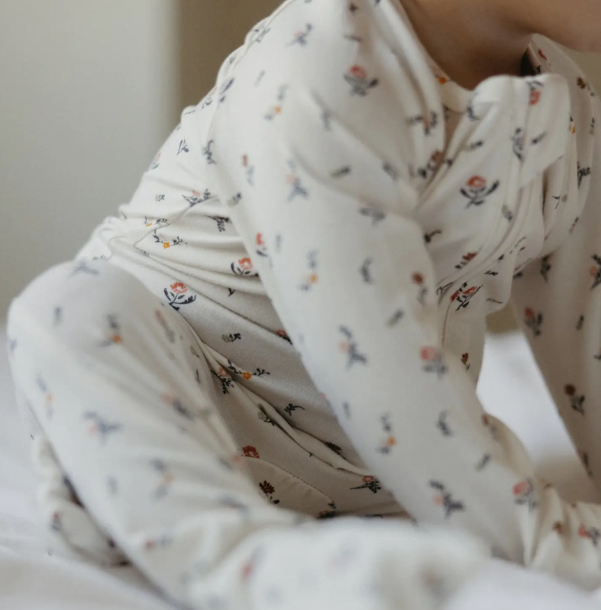 Zipper Footie | Vintage Floral