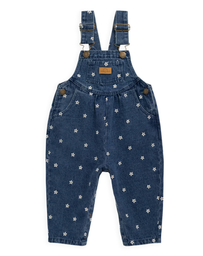 Floral Denim Overall