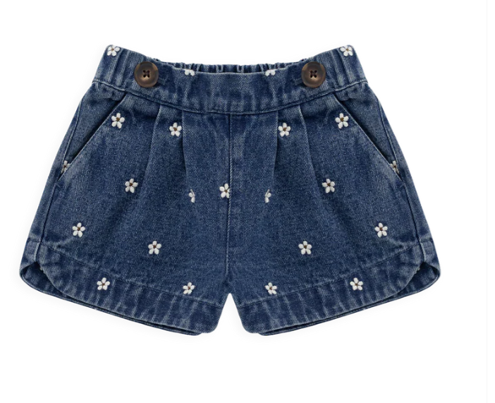 Floral Denim Short