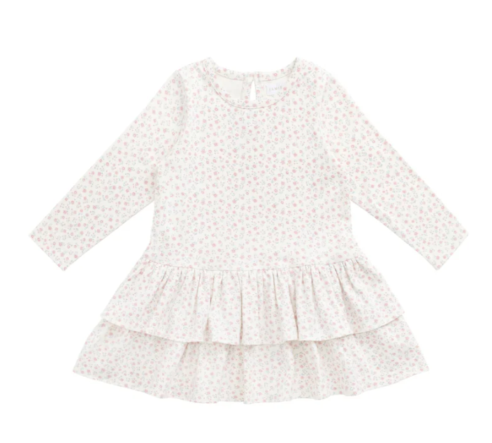 Organic Cotton Fayette Dress | Garden Pink