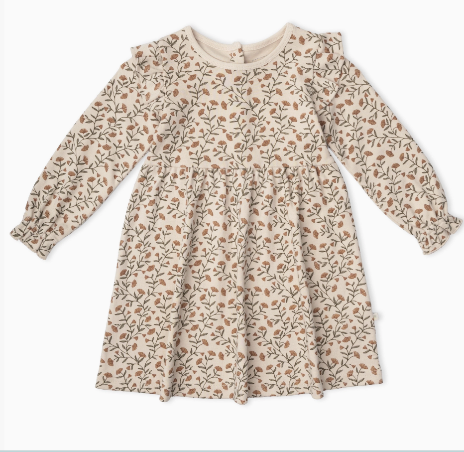 Organic Ruffle Sleeve Dress | Rustbloom