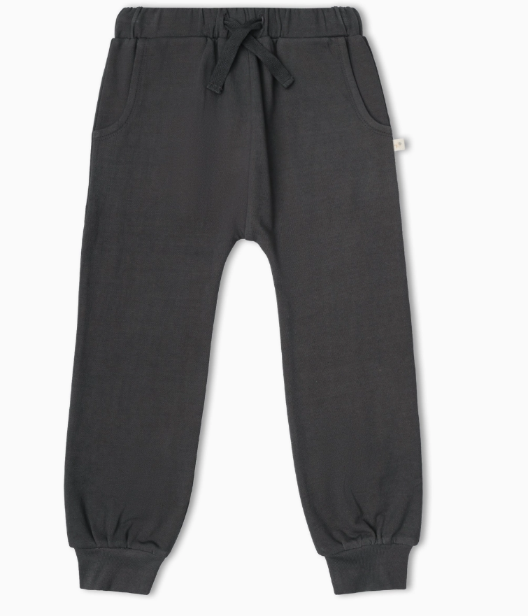 Organic Fleece Joggers | Charcoal