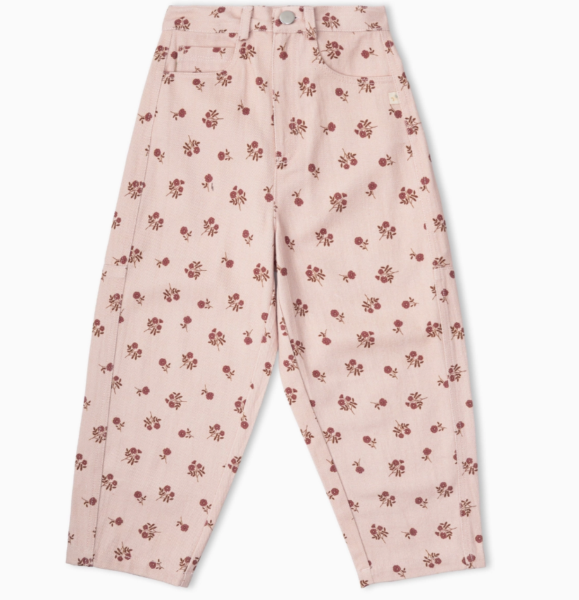 Organic Twill Barrel Pants | Rosebud
