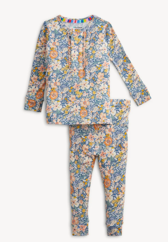 Flora Ruffle L/S PJ Set | Magnetic