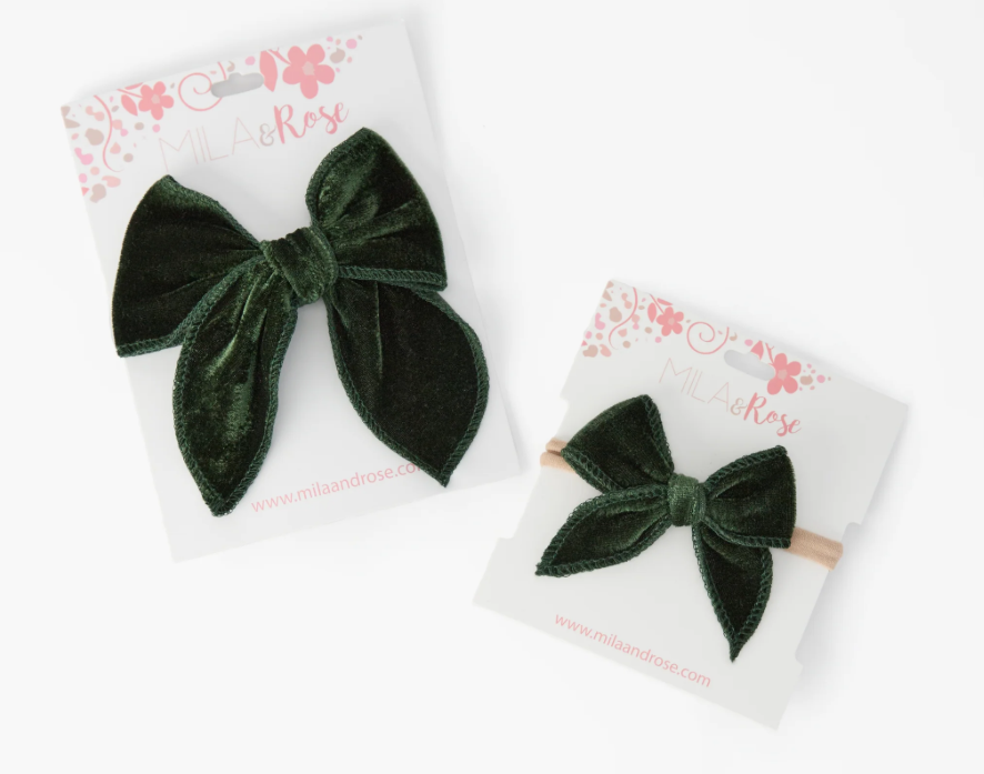 Velvet Hair Bow | Style Options