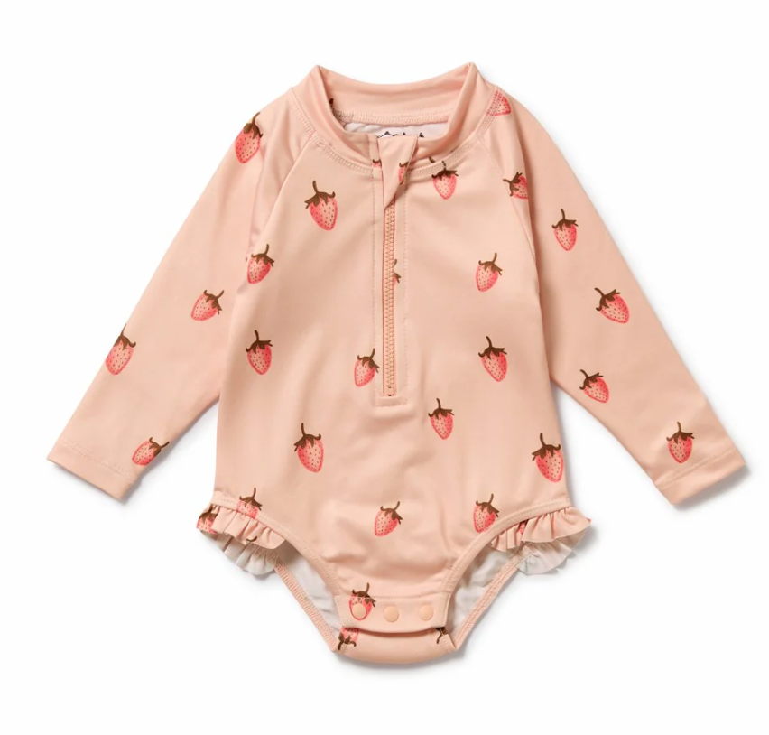 Strawberry Swimsuit | Long Sleeve UPF50+