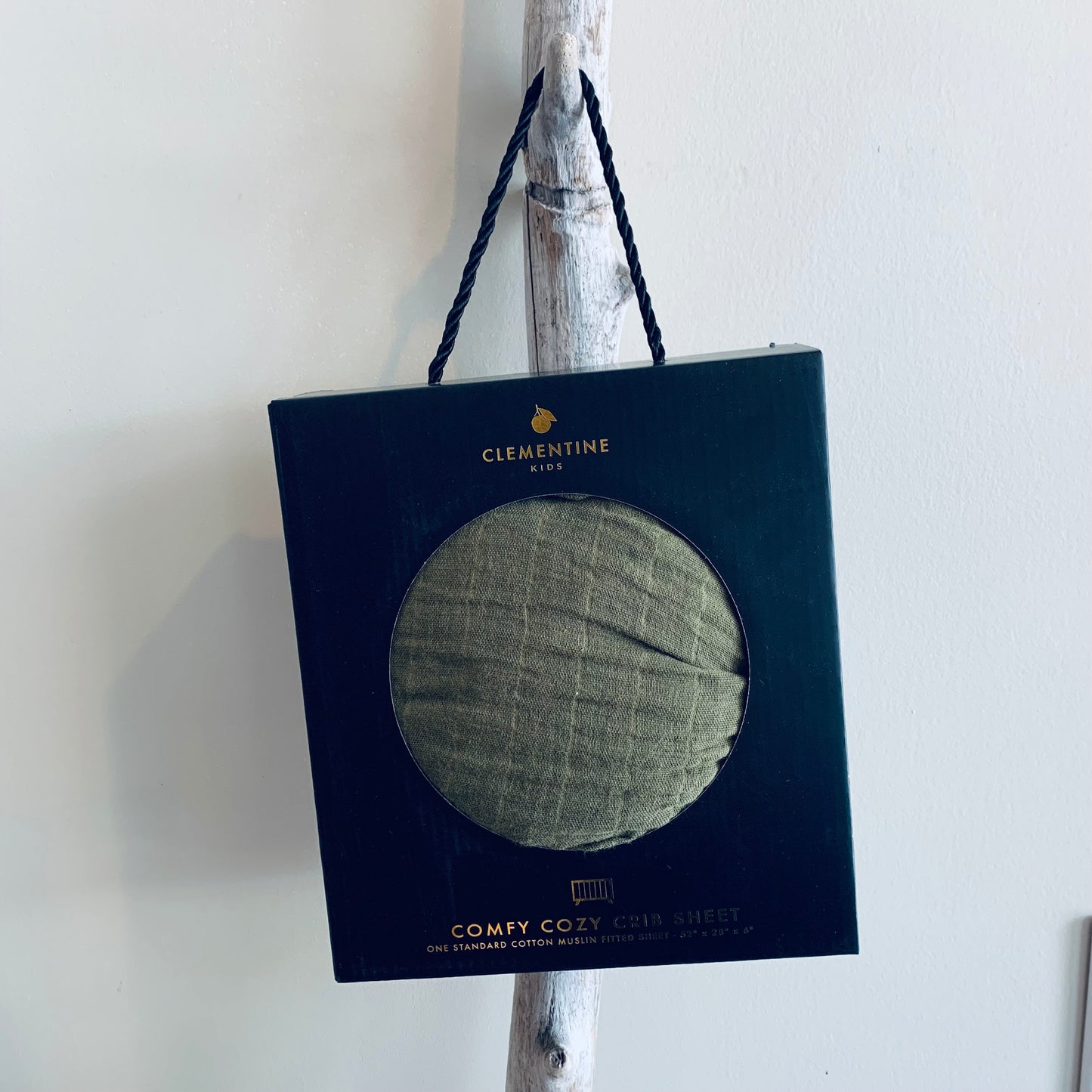 Moss Green Crib Sheet