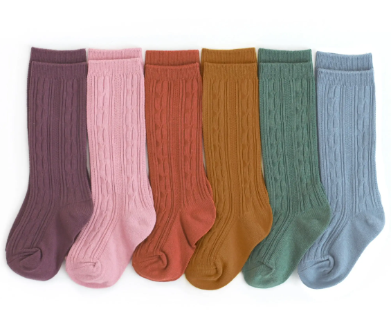 Cable Knit Knee High Socks