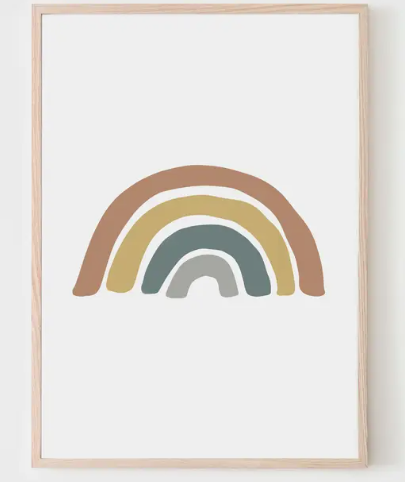 Rainbow Art Print / Retro
