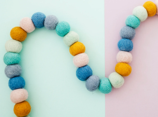 Wool Pom Pom Garland | Color Options