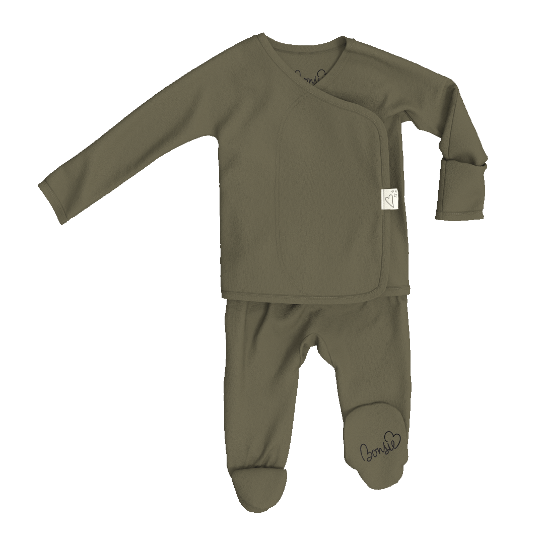 Skin-To-Skin Footie | Olive