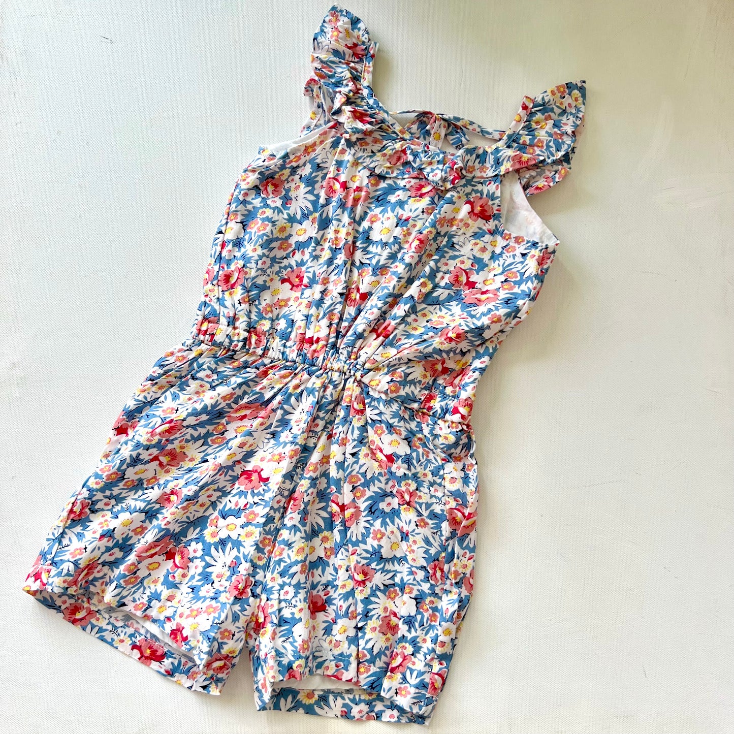 Blue Floral Romper