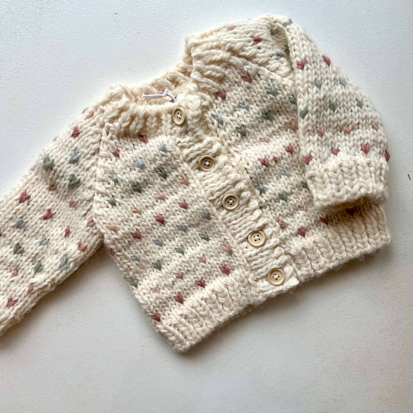 Pastel Mini Hearts Cardigan