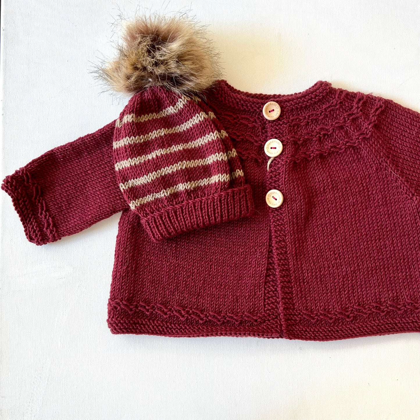 Burgundy Sweater & Winter Hat + Romper