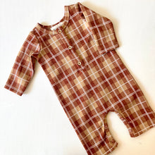 Load image into Gallery viewer, Plaid Sweater Knit Romper
