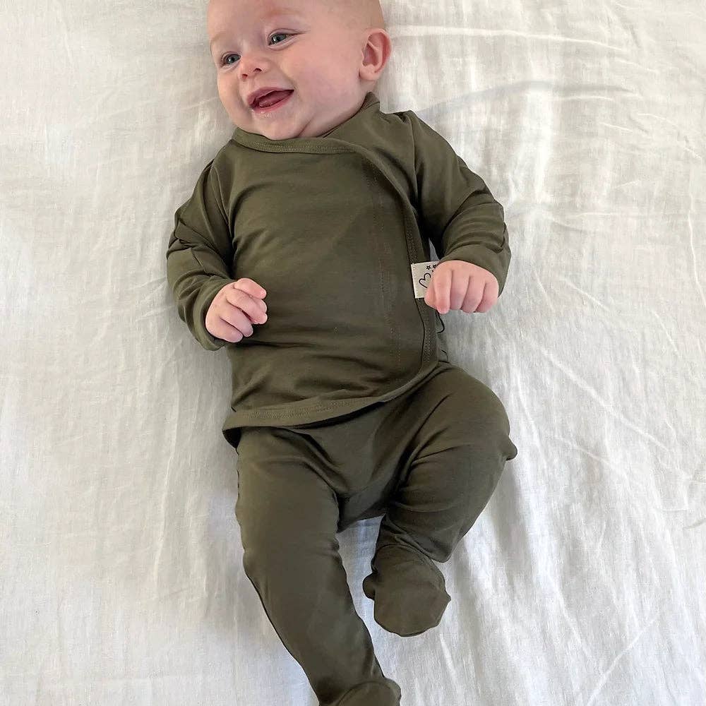 Skin-To-Skin Footie | Olive