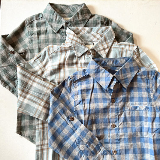 Plaid Woven LS Shirt | Color Options