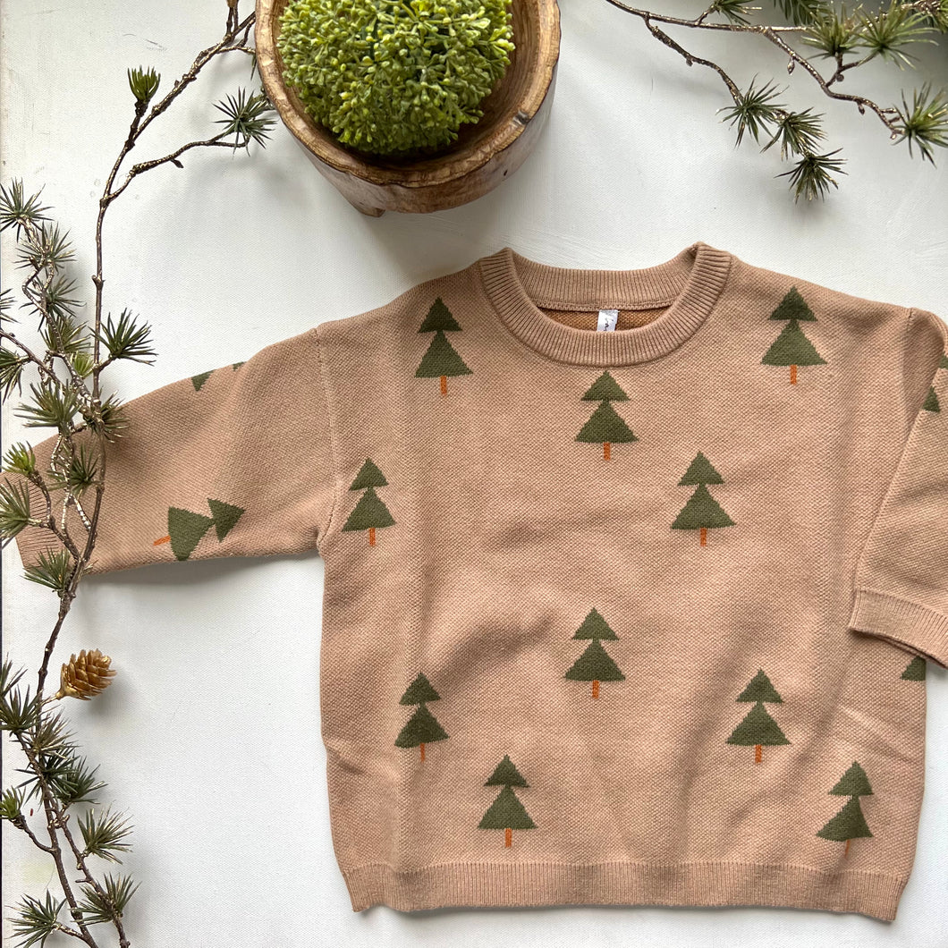 Knit Sweater | Winter Trees