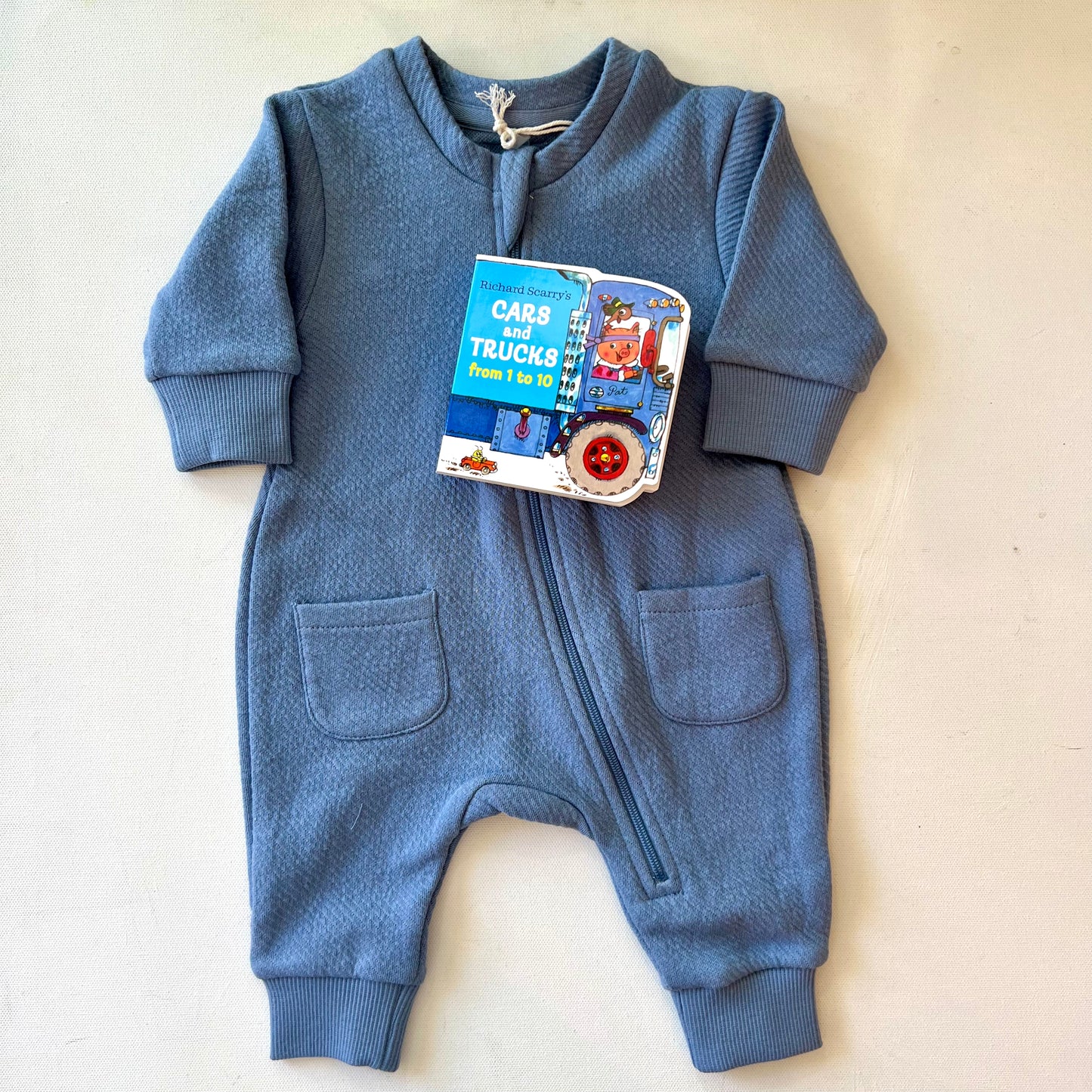 Quilt Growsuit | Storm Blue