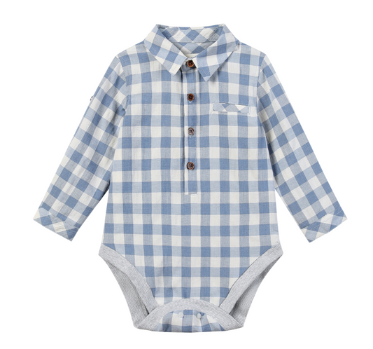 Plaid Polo Onesie