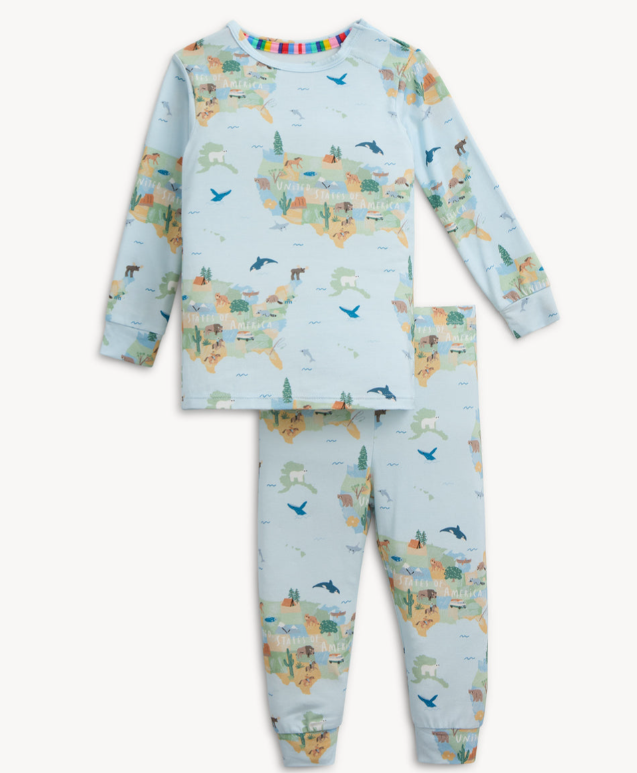 America the Beautiful L/S PJ Set | Magnetic