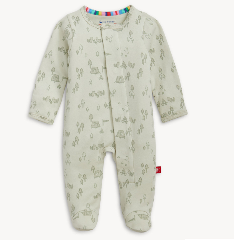 Base Camp Organic Cotton Footie | Magnetic