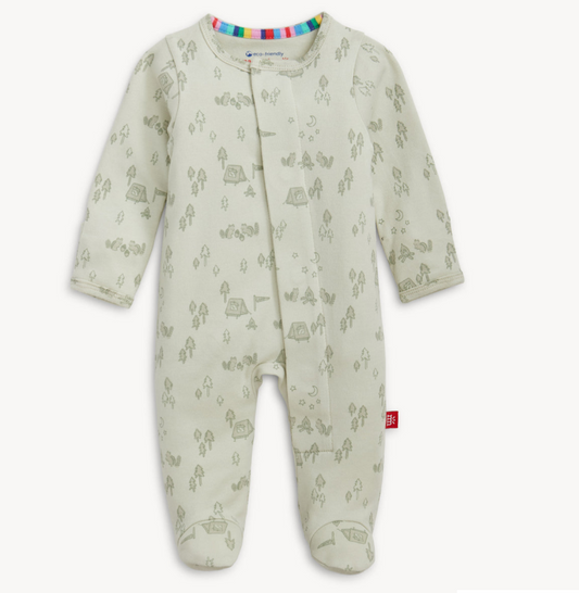 Base Camp Organic Cotton Footie | Magnetic