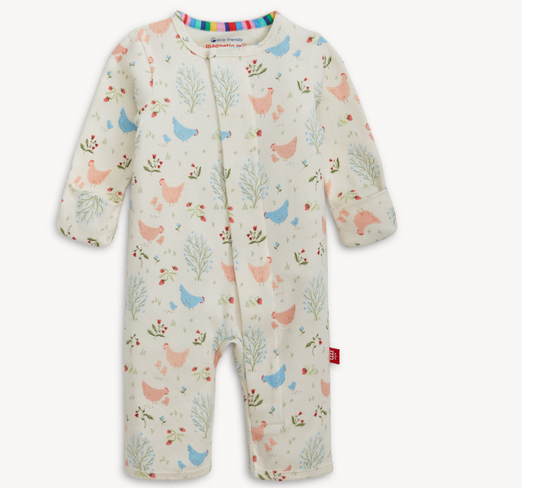 Chicken Tender Organic Cotton Coverall | Magnetic