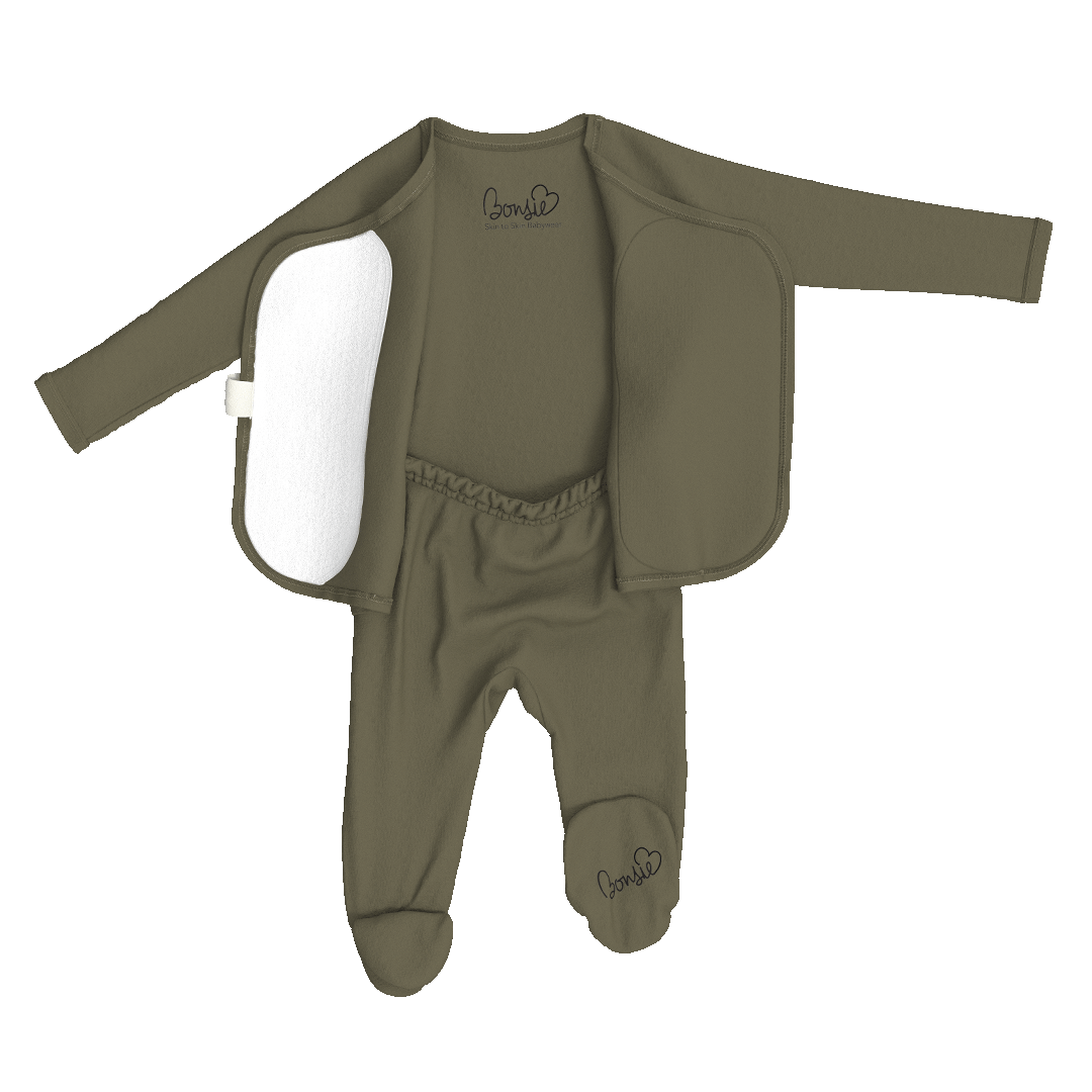 Skin-To-Skin Footie | Olive