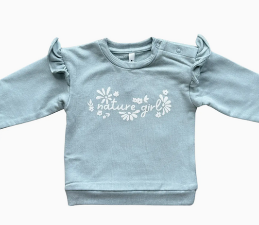 "Nature Girl" Ruffle Sweatshirt