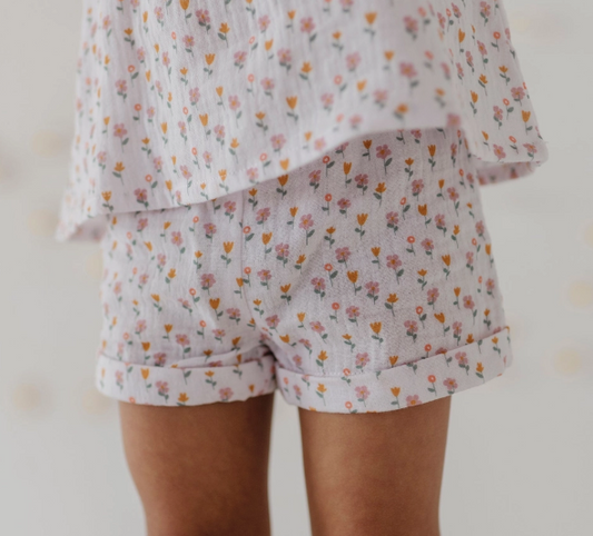 Daisy Girl Shorts | Gauze