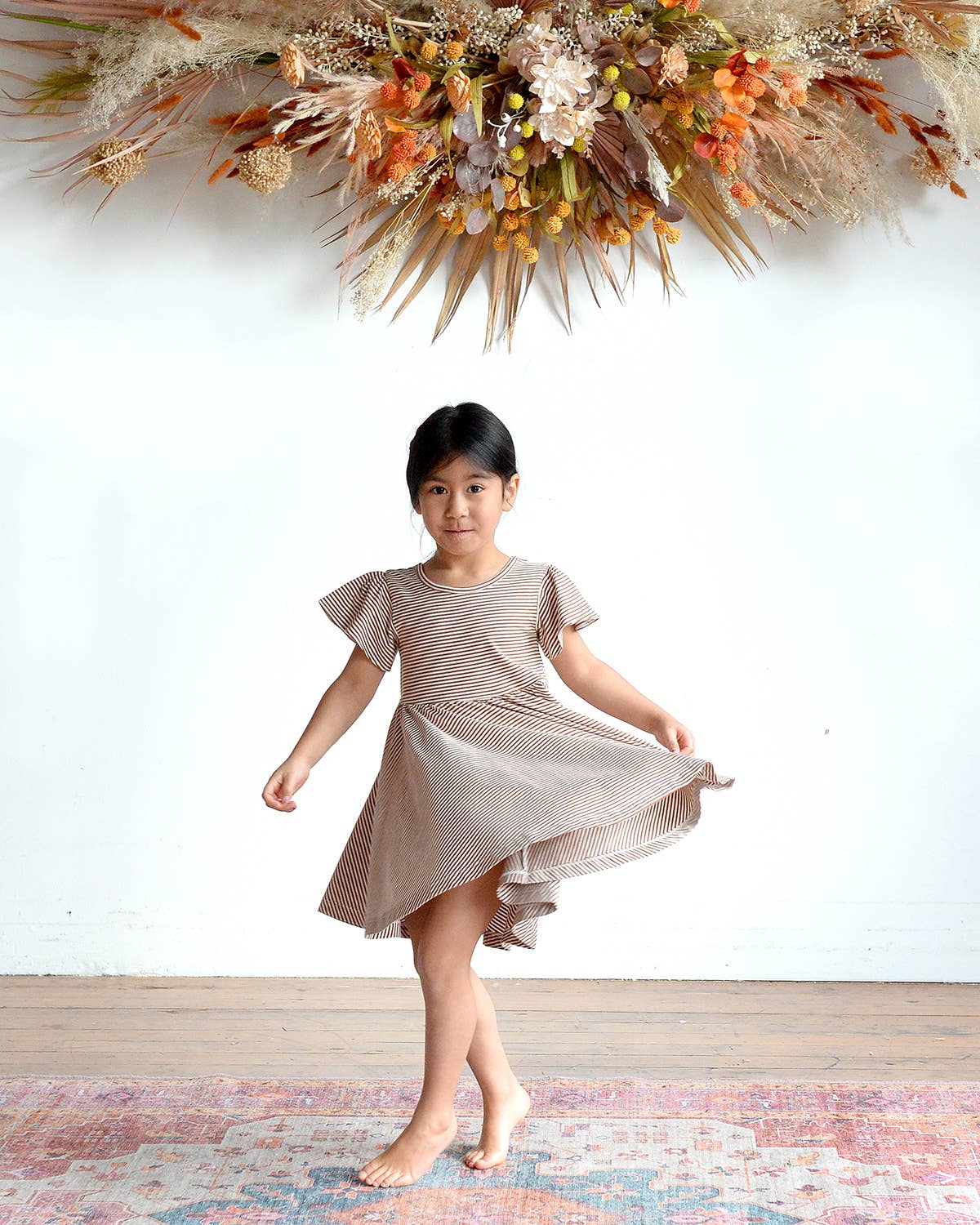 Twirl Dress | Toffee Stripe