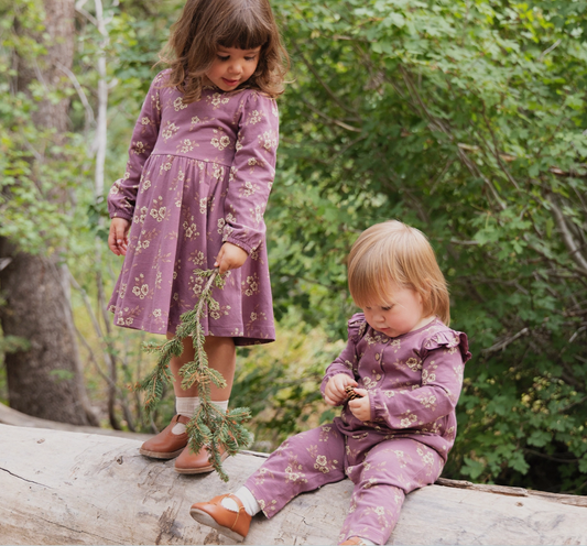 Flutter Sleeve Romper | Orchid Blooms