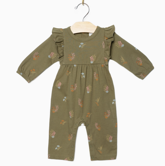 Long Flutter Romper | Mushroom