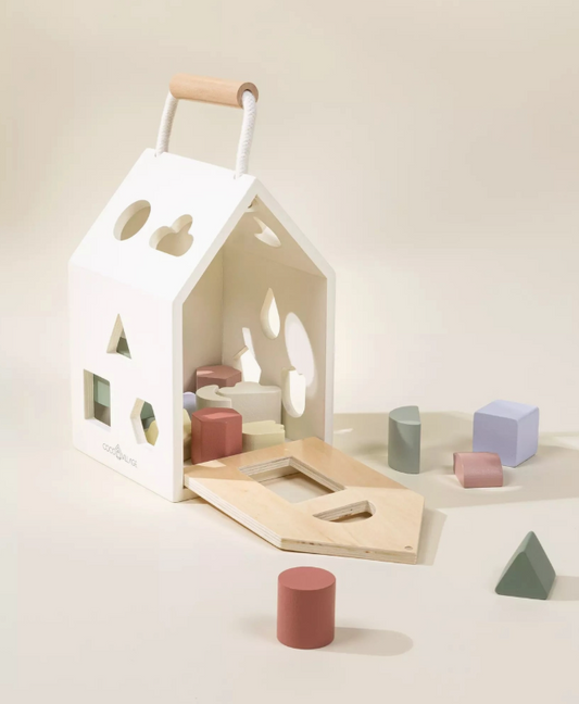 Wooden Shapes Sorting House