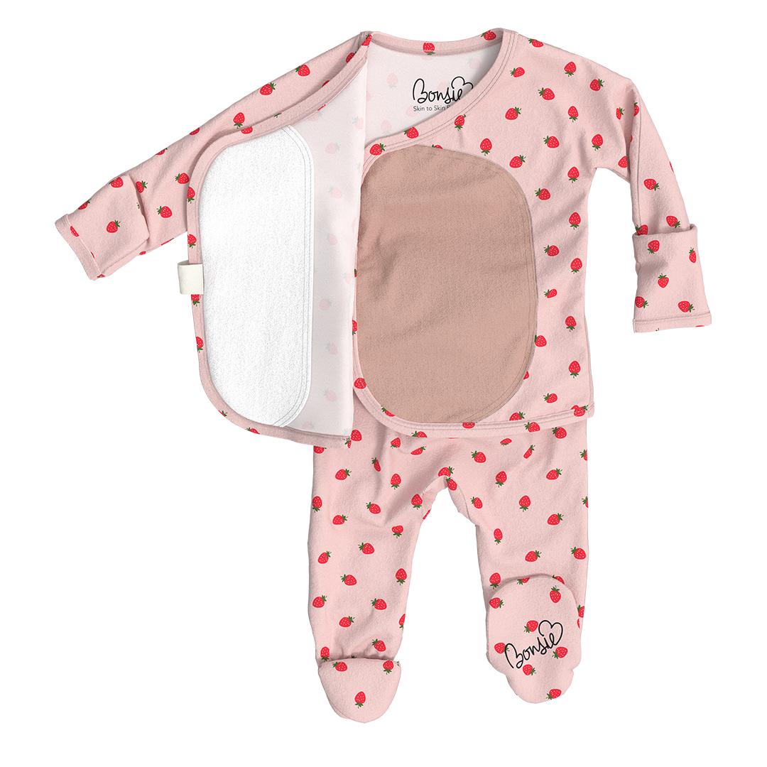 Skin-to-Skin Footie | Strawberries
