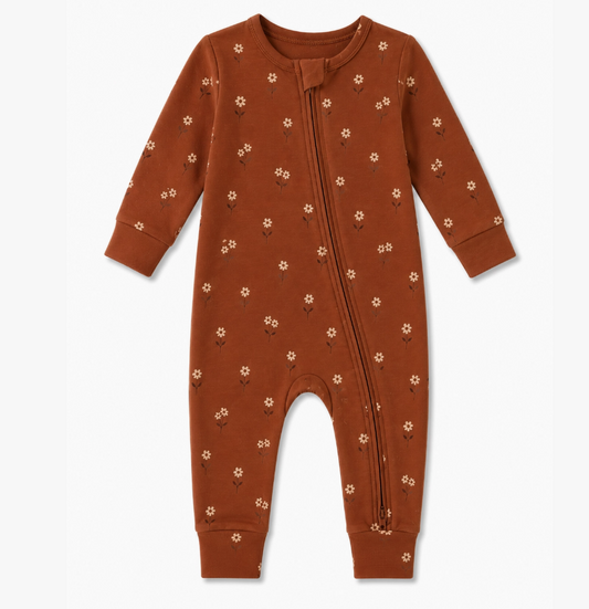 Clay Daisy Zip Pajamas