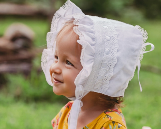 White Ribbon Bonnet | 6-12M