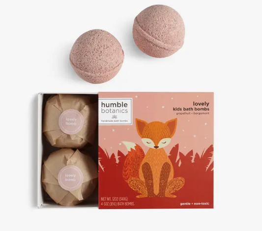 Kids clothing. Bath bomb set. Humble botanics. Lovely.