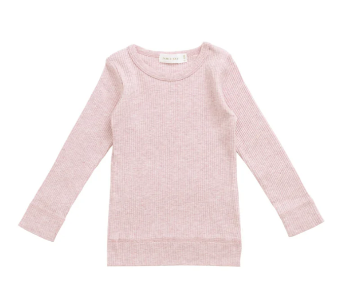 Organic Cotton LS Top | Light Pink
