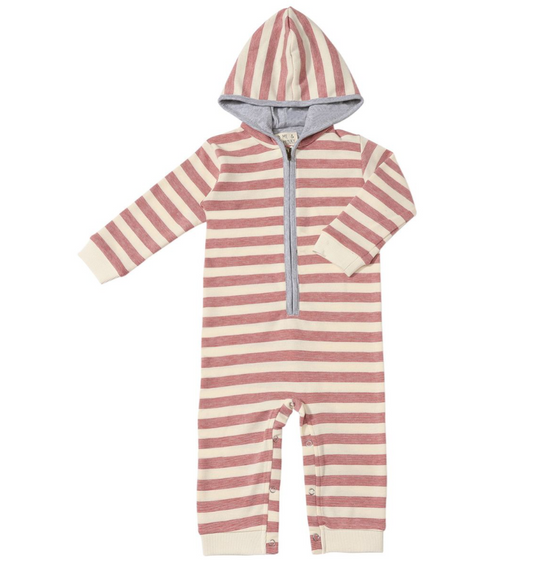 Stripe Hooded Romper