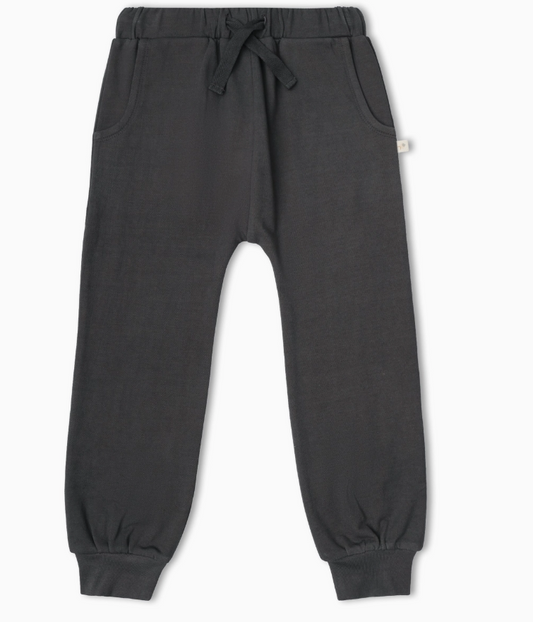 Organic Fleece Joggers | Charcoal