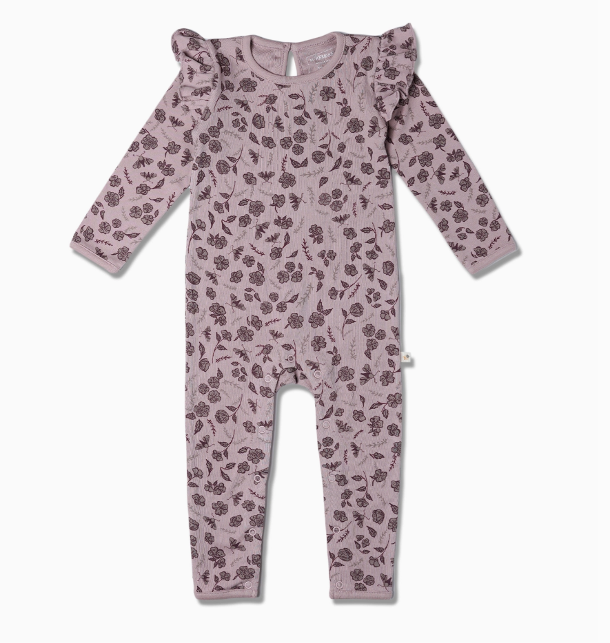 Ruffle LS Romper | Mystic Floral