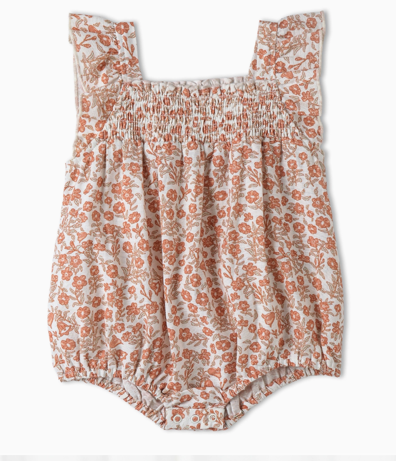 Organic Ruffle Bubble Romper | Sienna