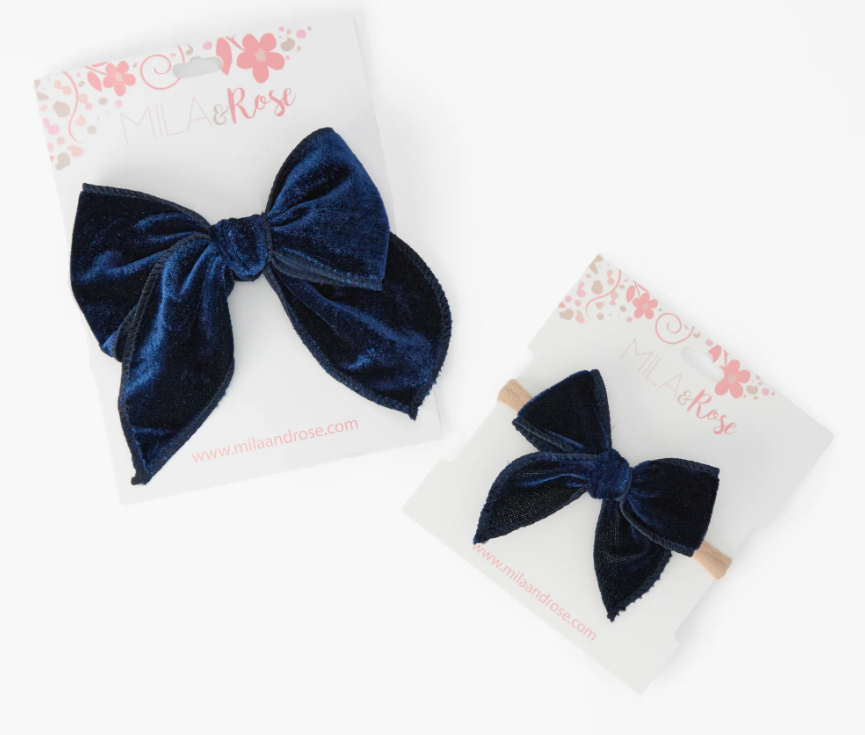Velvet Hair Bow | Style Options